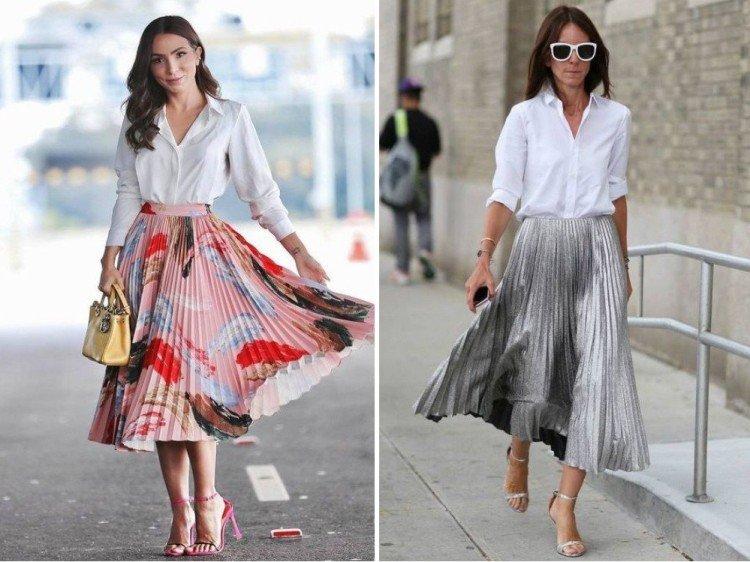 С чем носить плиссированную юбку - фото и идеи