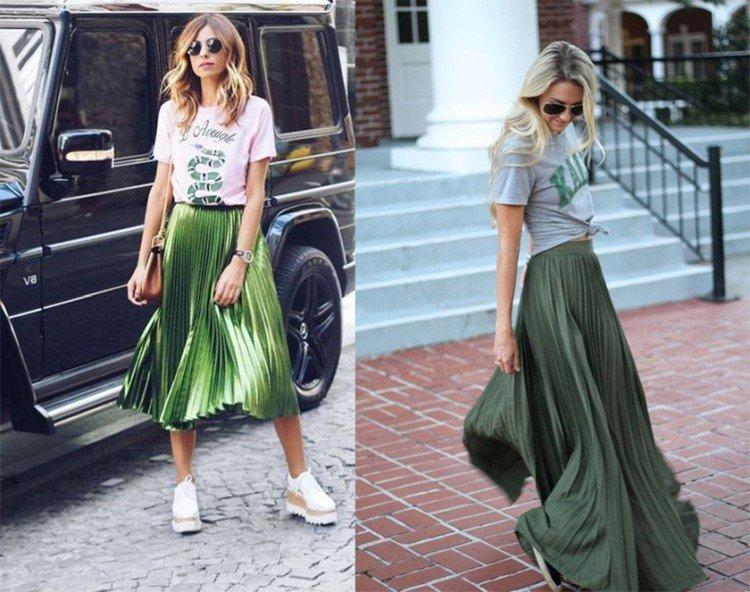 С чем носить плиссированную юбку - фото и идеи