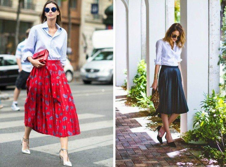 С чем носить плиссированную юбку - фото и идеи