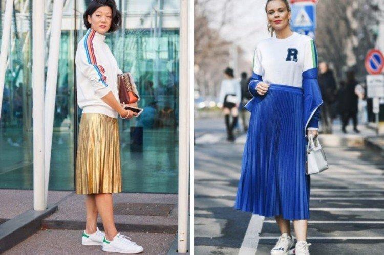 С чем носить плиссированную юбку - фото и идеи