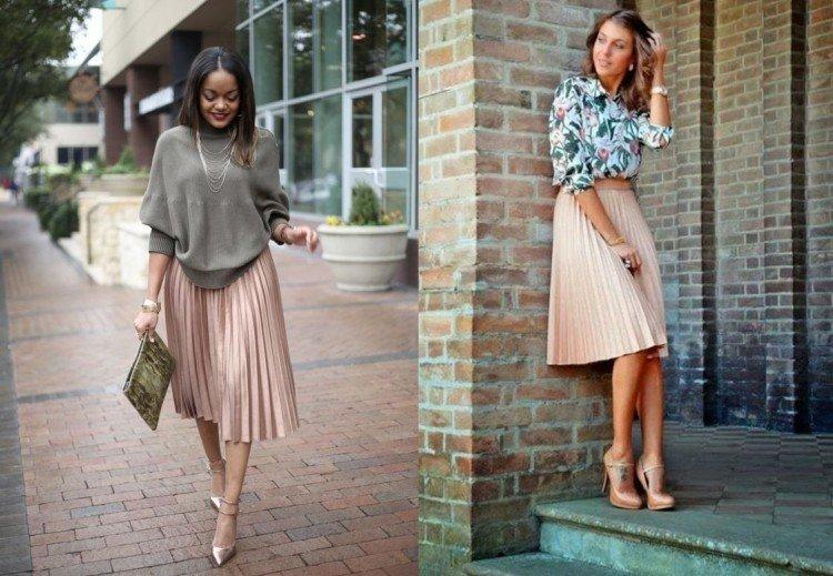 С чем носить плиссированную юбку - фото и идеи