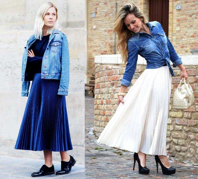 С чем носить плиссированную юбку - фото и идеи