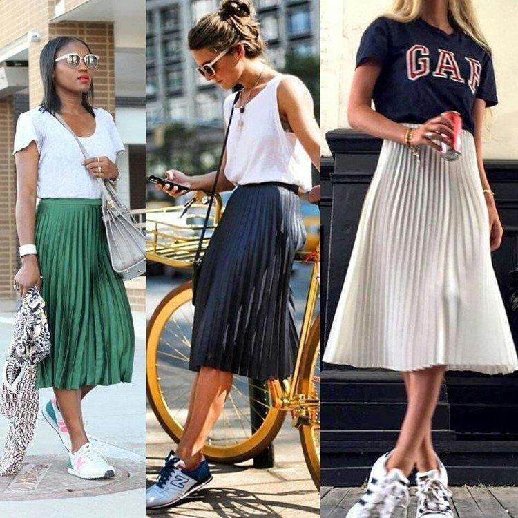 С чем носить плиссированную юбку - фото и идеи