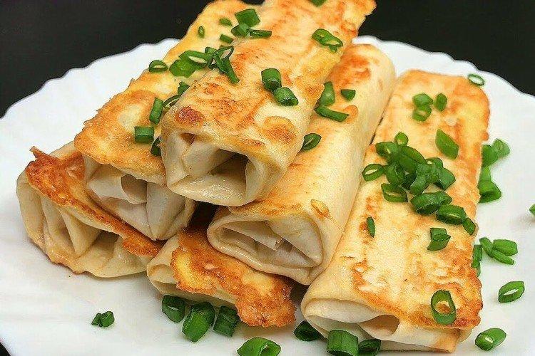 Сосиски с капустой в лаваше