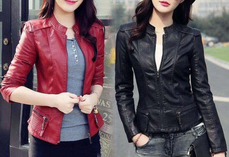 Кожаные женские пиджаки
