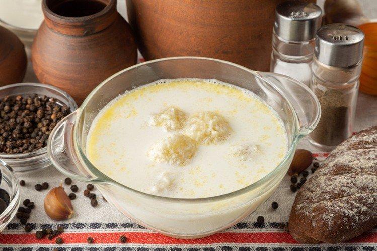 Молочный суп с клецками