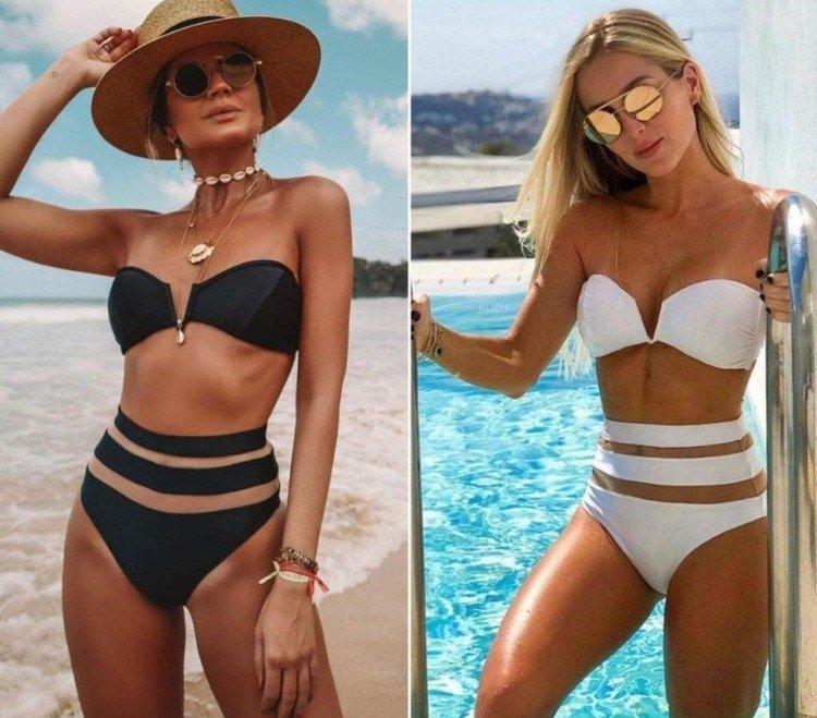 Раздельный купальник с высокой талией