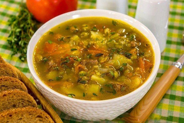 Суп с машем и кабачками