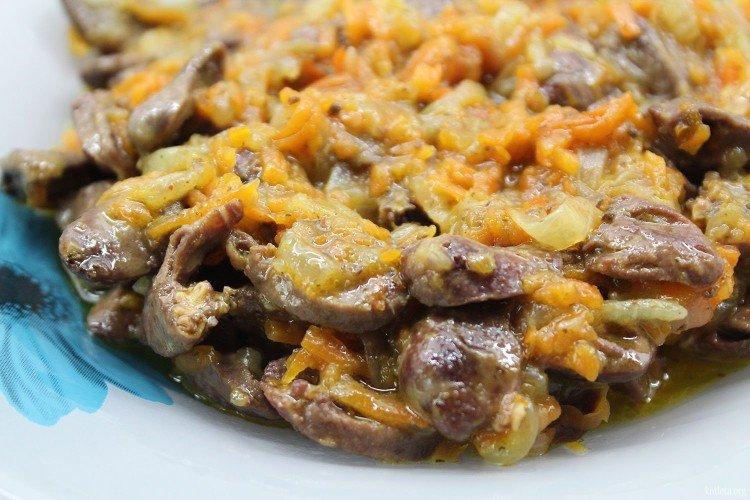 Куриные сердечки с цветной капустой