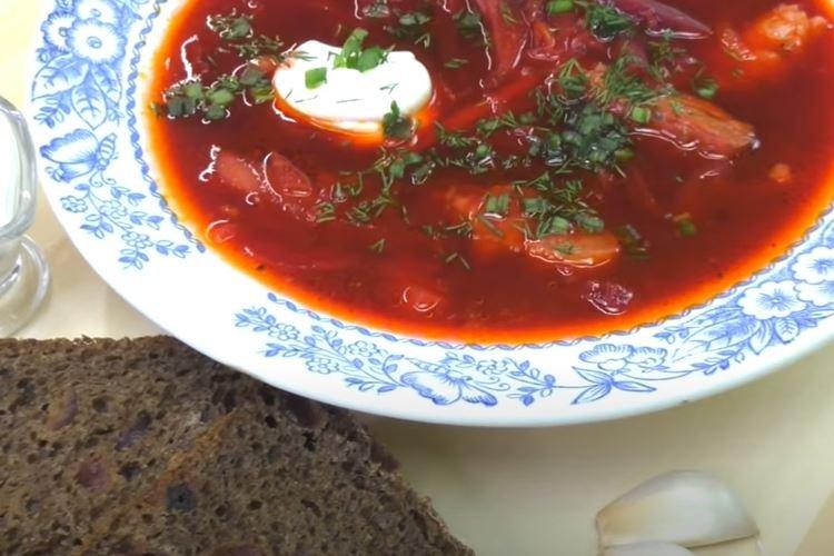 Борщ с квашеной капустой по ГОСТу