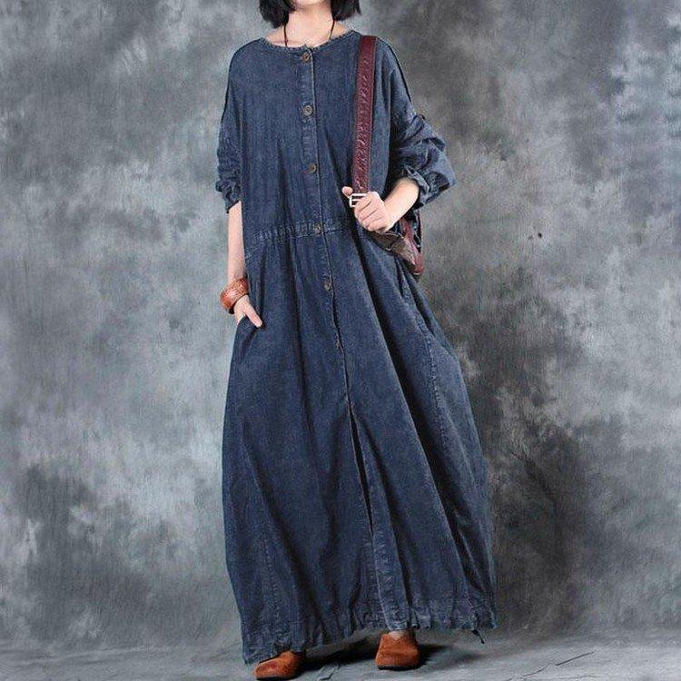 Джинсовые платья в стиле бохо