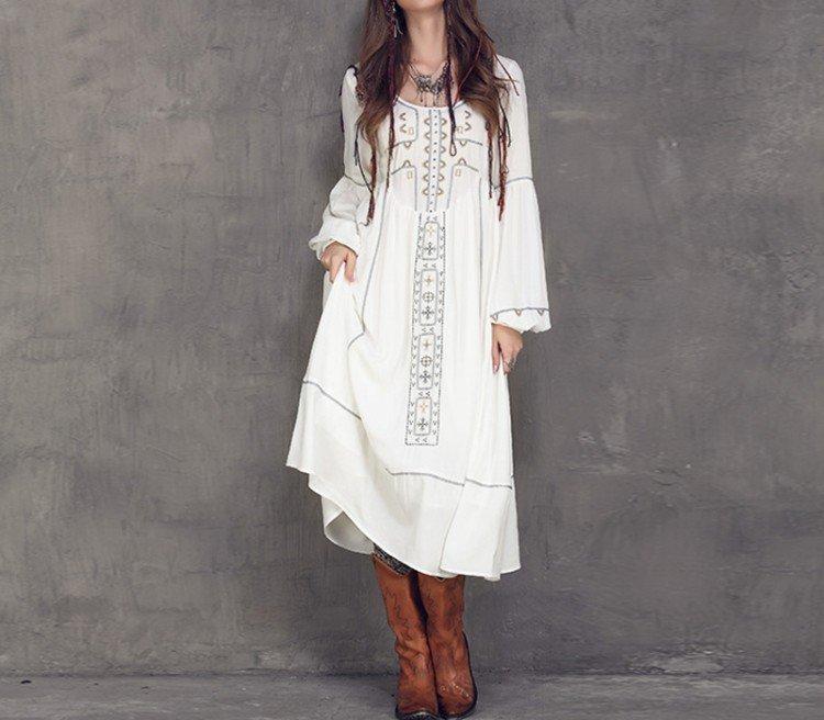 Модные платья в стиле бохо - фото и идеи