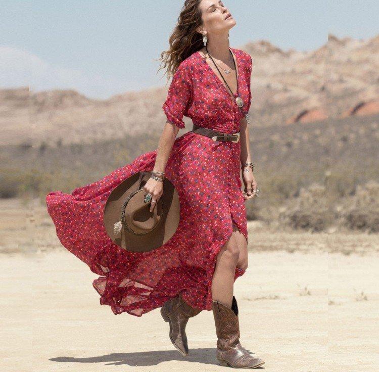 Шифоновые платья в стиле бохо