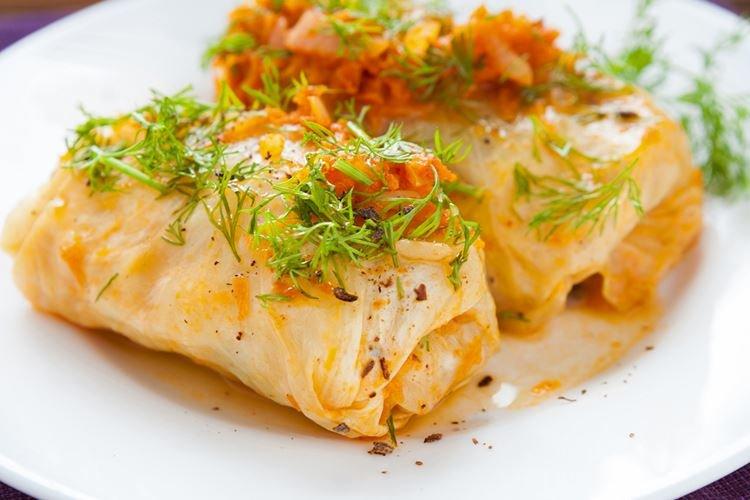 Голубцы с пшеном и пекинской капустой