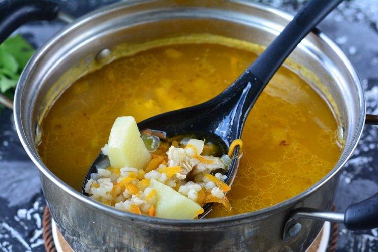 Перловый суп из индейки