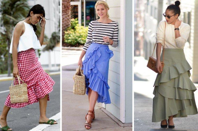 Юбка с воланами