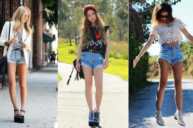 Шорты с высокой талией