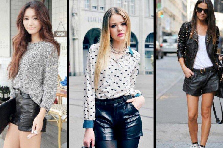 Кожаные шорты