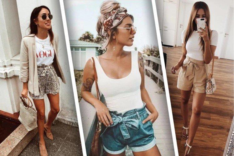 Модные женские шорты 2021 - фото