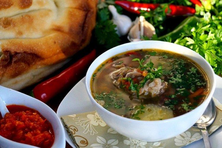 Шурпа с кабачками и бараниной