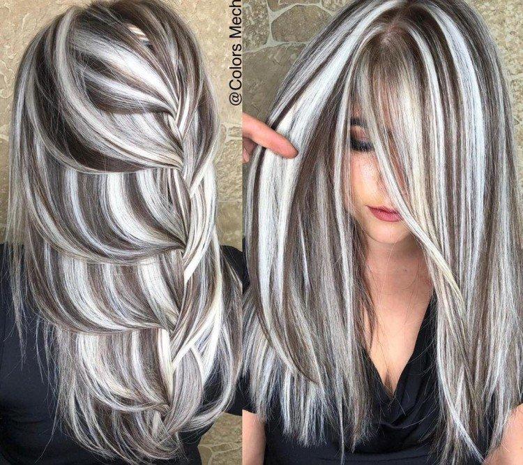 Мелирование на темные волосы - фото