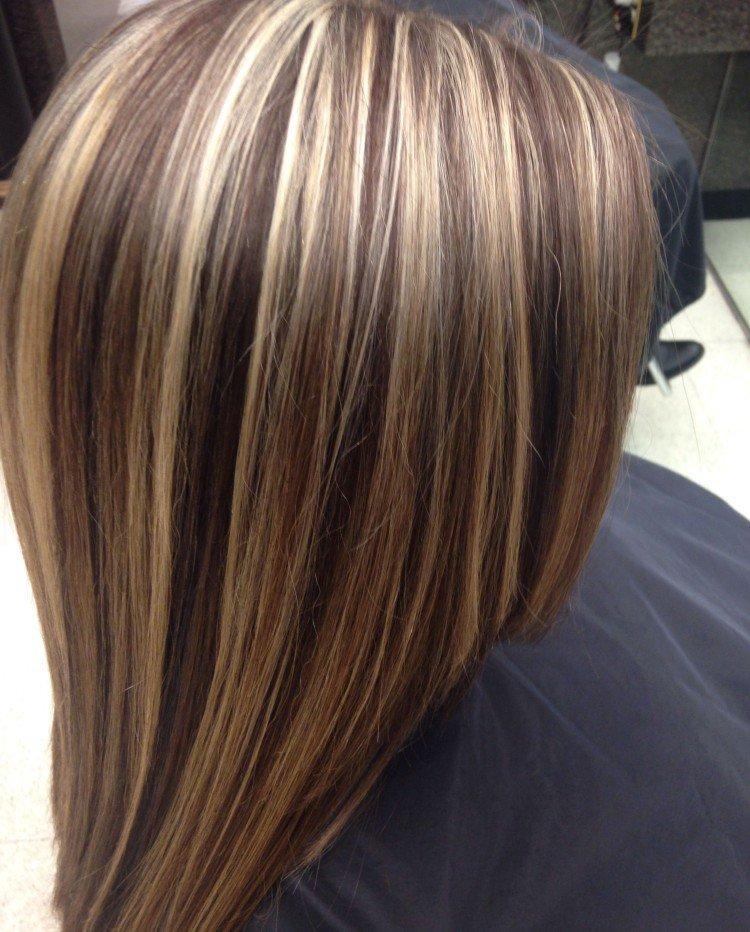 Мелирование на темные волосы - фото