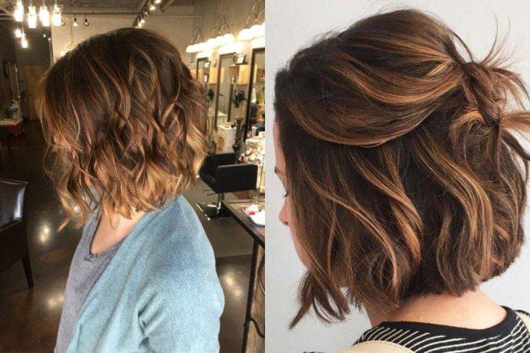 Мелирование на короткие темные волосы