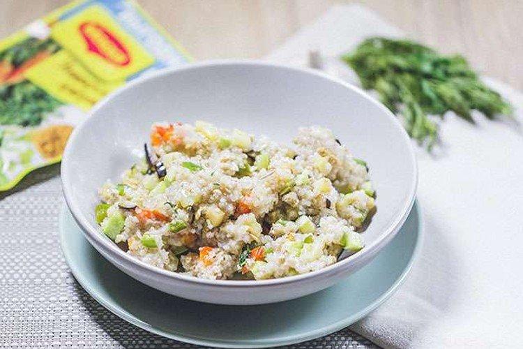 Ячневая каша с кабачком