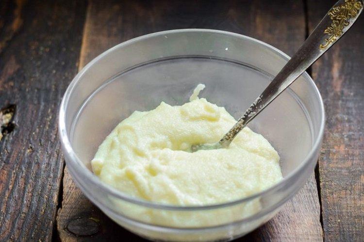 Манная каша с творогом на молоке