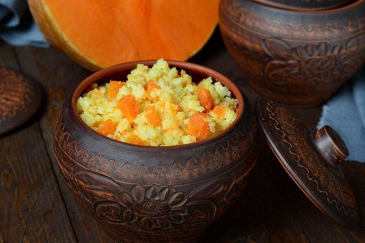 Пшенная каша с тыквой в духовке