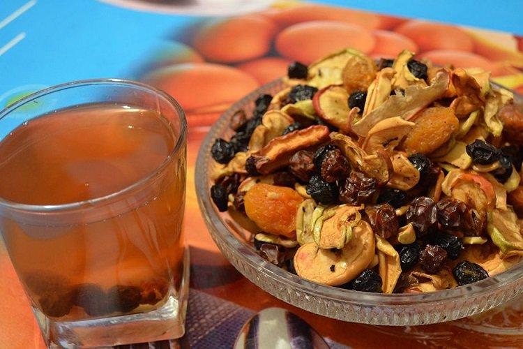 Компот с сухофруктами и тыквой