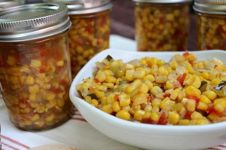 Салат из кукурузы, болгарского перца и моркови на зиму