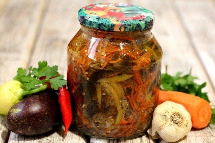 Салат из баклажанов по-корейски на зиму