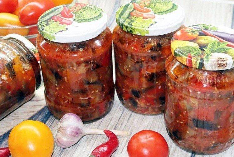 Соте из баклажанов на зиму