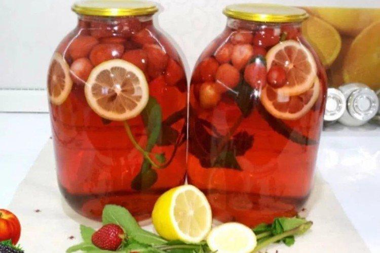 Клубника с мятой на зиму