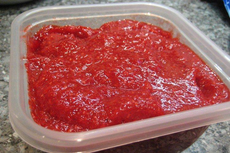 Перетертая клубника на зиму