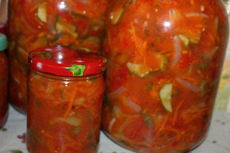 Салат из сладкого перца с огурцами