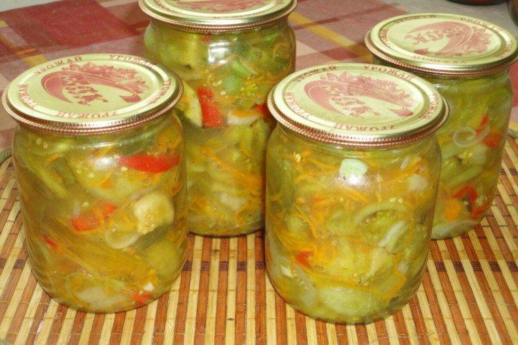Салат из зеленых помидоров на зиму