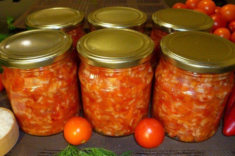 Заготовка с рисом на зиму