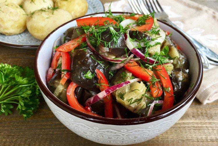 Баклажаны с помидорами по-корейски