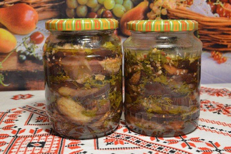 Баклажаны на зиму с зеленью