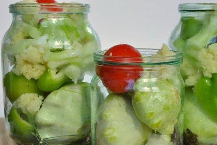 Патиссоны с цветной капустой