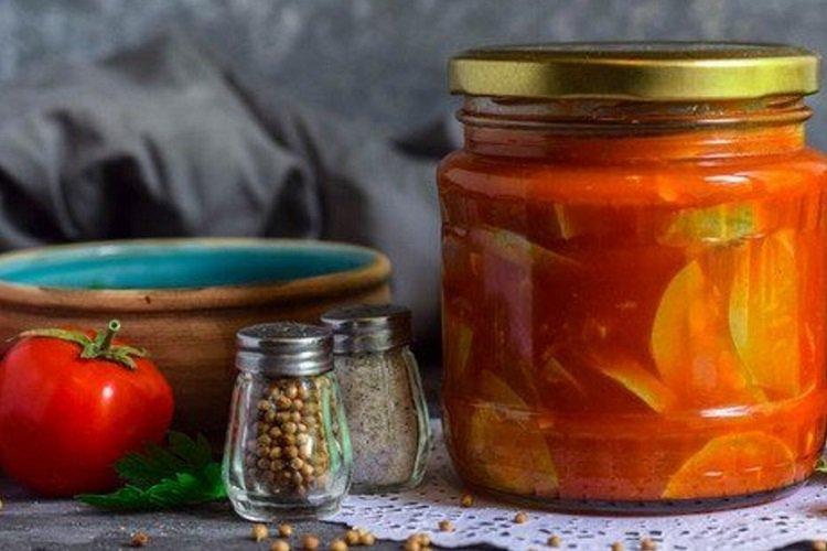 Кабачки, маринованные в остром кетчупе