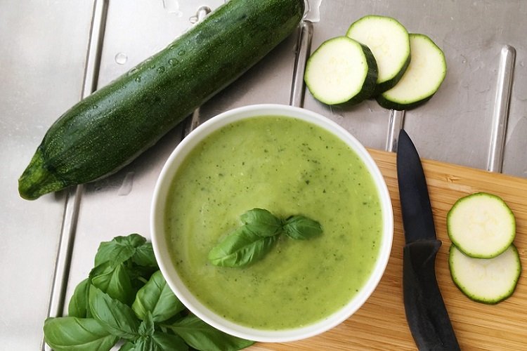 Суп-пюре из запеченных кабачков