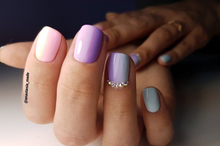 Горизонтальный градиент в маникюре