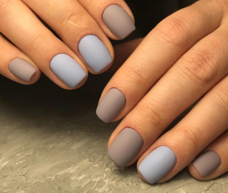 Матовый маникюр на короткие ногти