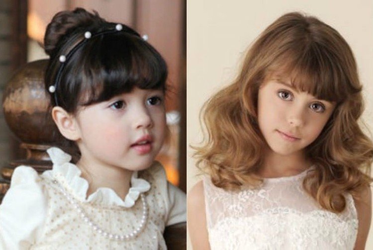 Стрижки для девочек с челкой