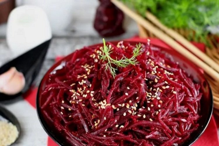 Свекла, маринованная по-корейски