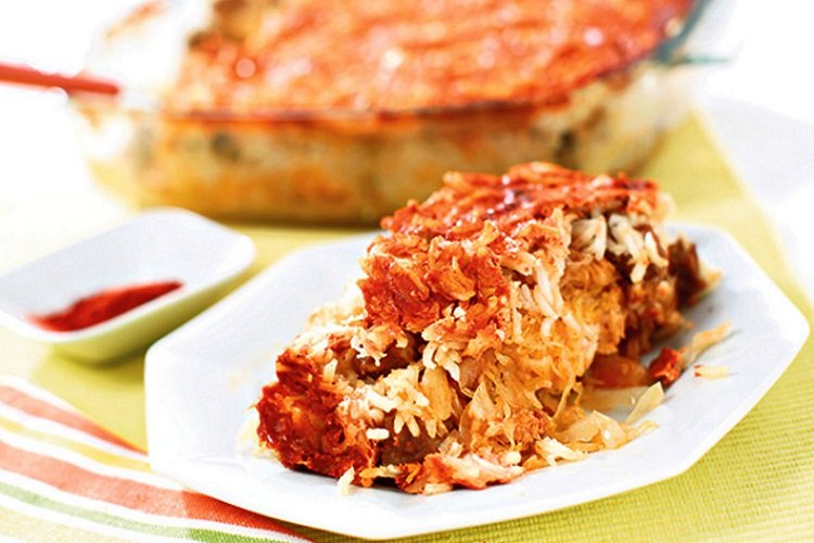 Мусака с рисом и помидорами