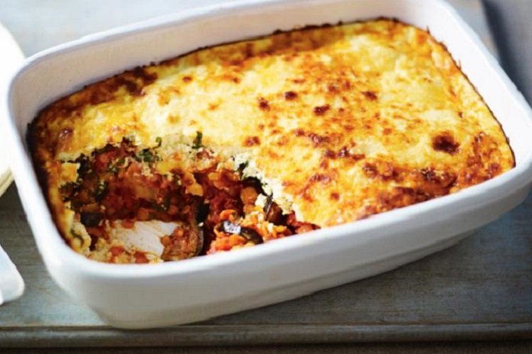 Мусака с чечевицей